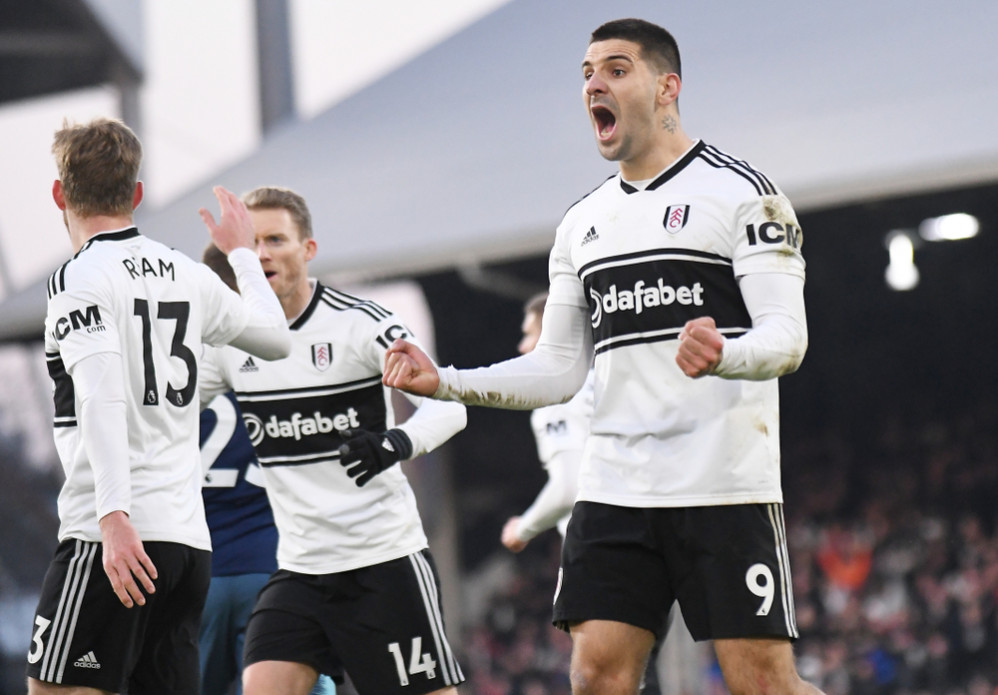 Goal celebrations at Craven Cottage